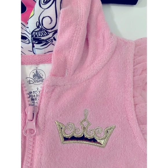 Disney Princess Girl's Pink Hooded Cover-Up Dress 2T NWT - Picture 4 of 6